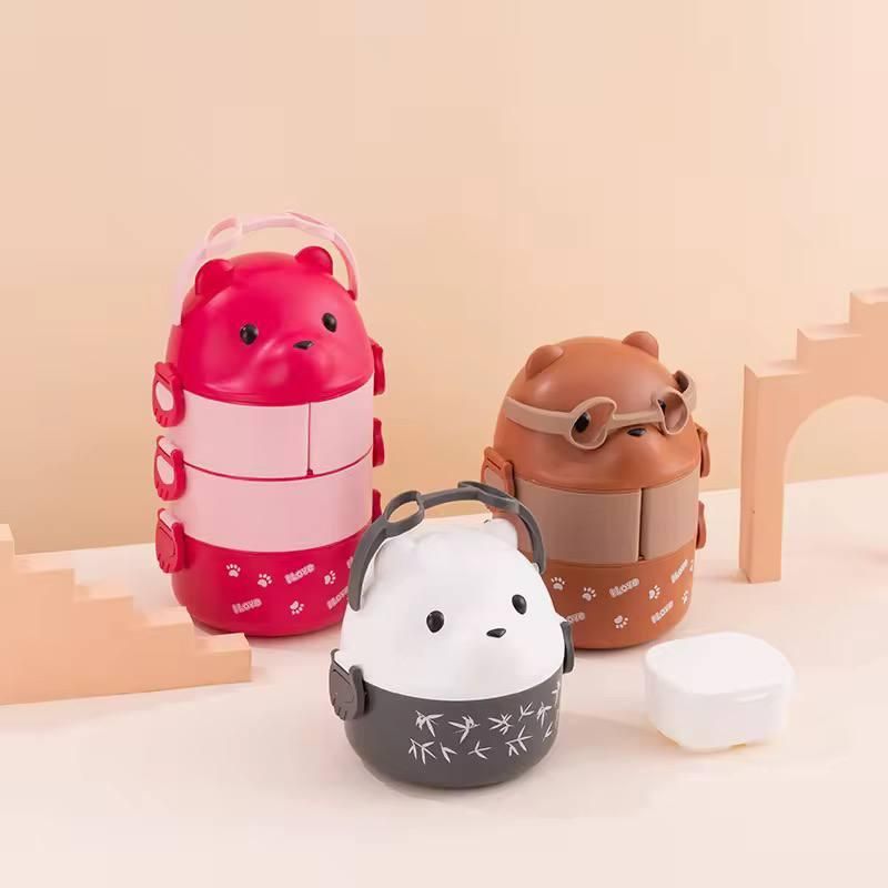 Cute Teddy Bear Lunch Box Thermoware Lunch Box Sets